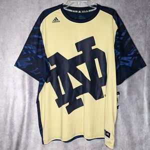 Notre Dame Men's Jersey T-Shirt Size 2XL Fighting Irish Blue Camo Back New NWT
